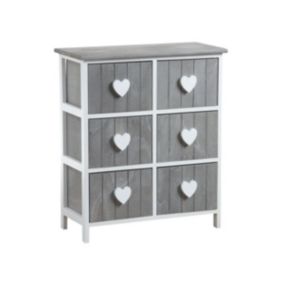 Commode 6 tiroirs avec coeurs  Type: Commode