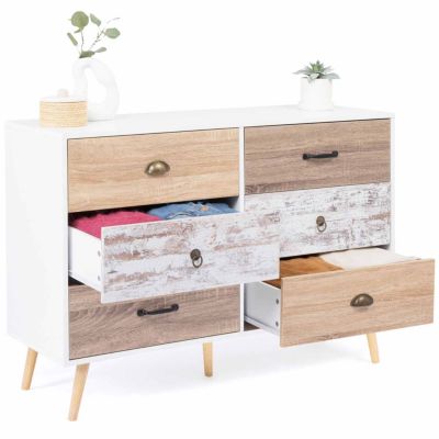 Commode 6 tiroirs BAHIA 115 cm scandinave