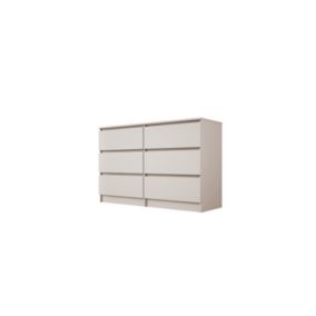 Commode : 6 tiroirs, cachemire, 120 x 79 x 39 cm