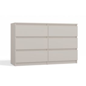 Commode : 6 Tiroirs, Cachemire, 30 X 75 X 120 Cm
