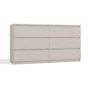 Commode : 6 Tiroirs, Cachemire, 40 X 75 X 140 Cm