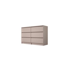 Commode : 6 tiroirs, caramel, 120 x 79 x 39 cm
