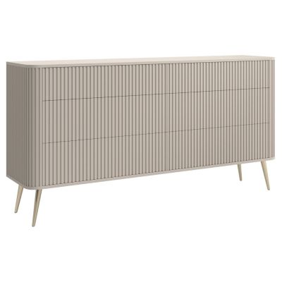 Commode 6 tiroirs grège 168 cm OVARLO