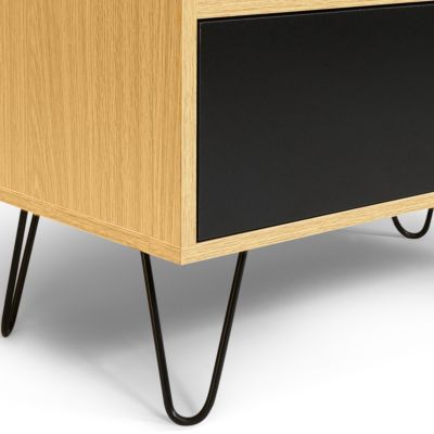 Commode 6 tiroirs vintage NOEMI 110 cm bois pied épingle