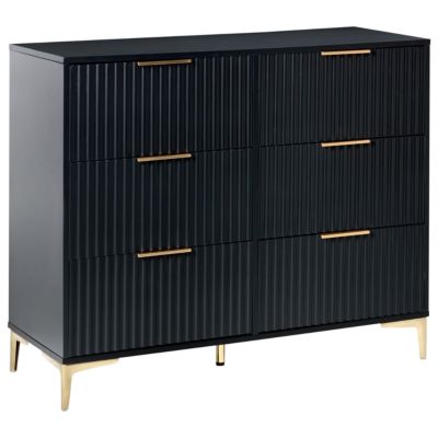 Commode à 6 tiroirs WALCOTT Noir