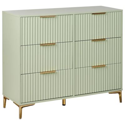Commode à 6 tiroirs WALCOTT Vert clair