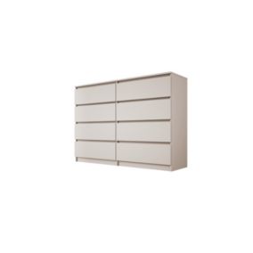 Commode : 8 tiroirs, cachemire, 139 x 102 x 39 cm