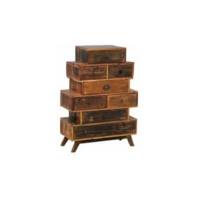 Commode 8 tiroirs en bois recyclé Zigzag