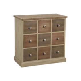 Commode 9 tiroirs en pin La fabrique