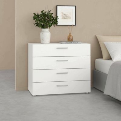 Commode Arwen, 4 Tiroirs 80x40x68h cm Blanc