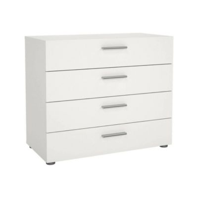 Commode Arwen, Commode polyvalente, Commode de chambre, Meuble avec tiroirs, 80x40 h68 cm, Blanc