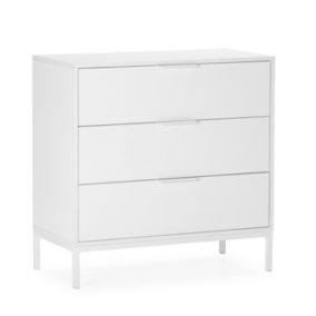 Commode Auri 3 tiroirs couleur Blanc