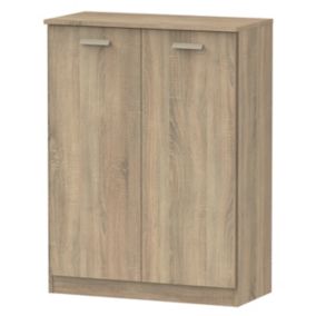 Commode avec 2 portes coloris Cambrian - Hauteur 101 x Longueur 74 x Profondeur 36 cm