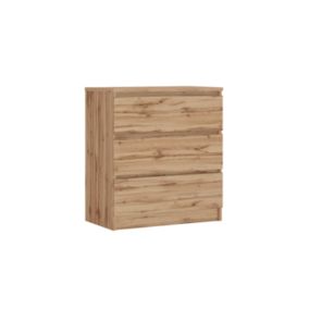 Commode Avec 3 Tiroirs Chêne Wotan, 70 X 39 X 79 Cm