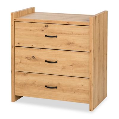 Commode Bébé Avec Plan à Langer Amovible Et 3 Tiroirs Chêne
