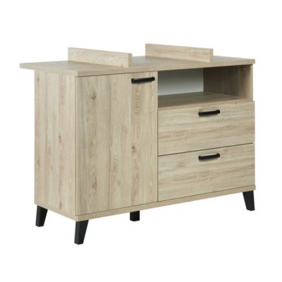 Commode bébé DANAE  Table à langer intégrée coloris chene clair