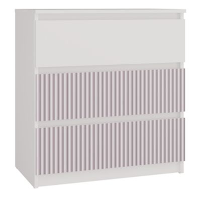 Commode, blanc / rose, 70 x 75 x 40 cm