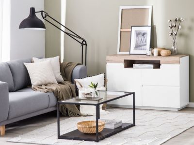 Commode blanche et bois clair MARLIN
