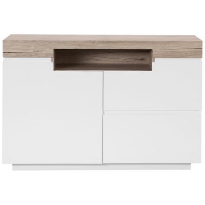 Commode blanche et bois clair MARLIN
