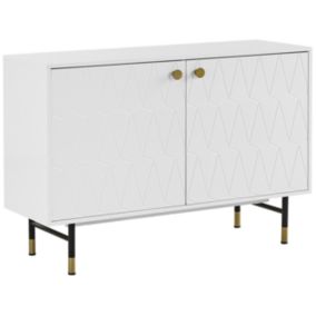 Commode blanche moderne avec grande capacité de rangement ADANTE