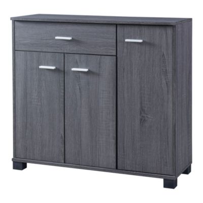 Commode Bobeck panneau de particules 72 x 80 x 28 cm gris foncé en.casa