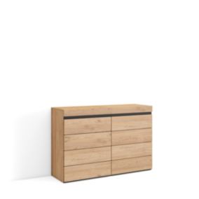 Commode buffet armoire 114x35x75 couleur chêne