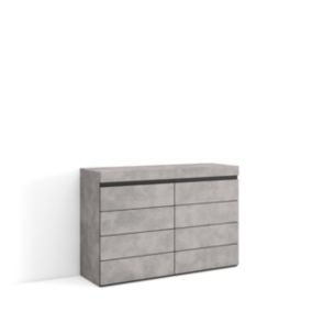 Commode buffet armoire 114x35x75 couleur gris ciment