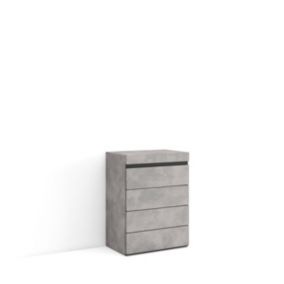 Commode buffet armoire 57x35x75cm couleur gris ciment