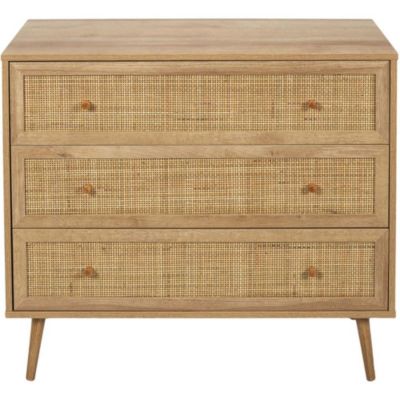 Commode cannage et bois 3 tiroirs Bali