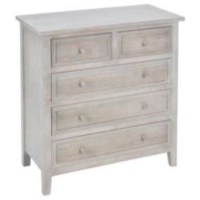 Commode "Charme" en bois blanchi - Atmosphera