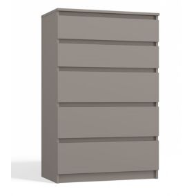 Commode : Cinq Tiroirs, Argile, 40 X 101 X 70 Cm