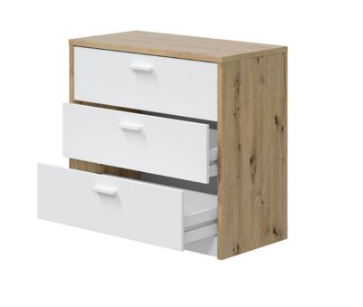 Commode combiné, meuble de rangement avec bureau extensible coloris ...