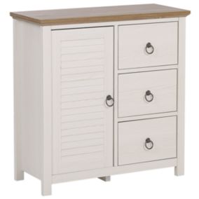 Commode crème et bois foncé KIRKLAND