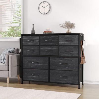Commode de chambre - PROMIRACAL - PROMIRACAL - 12 tiroirs pliables - Cadre acier renforcé - Poche latérale & crochets
