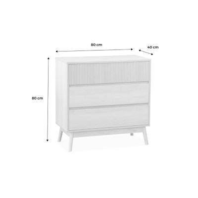 Commode de rangement décor bois. 3 tiroirs - Linear
