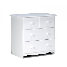 Commode de rangement TEDI 85x86x55cm 4 tiroirs couleur Blanc