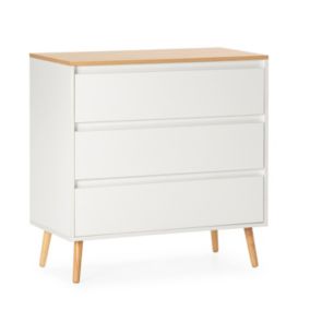 Commode Desi 3 tiroirs couleur Blanc
