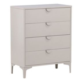 Commode Design 4 Tiroirs "Piring" 98cm Beige