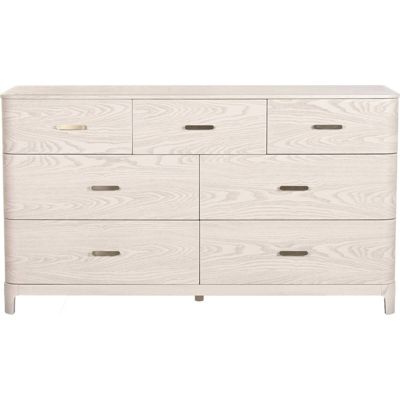 Commode design bois et métal gris clair style traditionnel chic 165 x 48,3 x 92,5 cm gris clair effet bois naturel