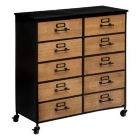 Commode double "Baris" - métal & bois - Atmosphera