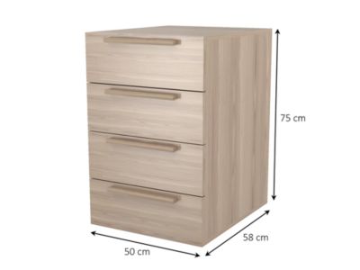 Commode Chêne sonoma 60x36x103 cm Bois d'ingénierie