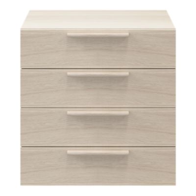 Commode effet chêne 4 tiroirs GoodHome Atomia H. 75 x L. 75 x P. 45 cm