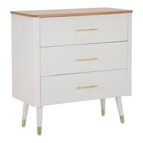 Commode en bois 3 tiroirs Matera 78x37x80 cm
