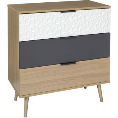 Commode en bois 3 titoirs  Sven -  Type: Commode