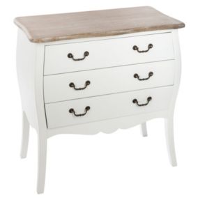 Commode en bois Chrysa - L. 75 x H. 76 cm - Blanc