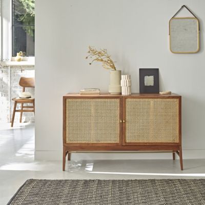 Commode en bois de acacia 120 cm 2 portes