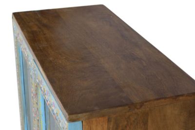Commode en bois manguier peint à la main