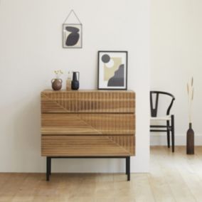 Commode en bois teck massif 95 cm