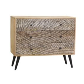 Commode en manguier gravé et métal SAVAGE