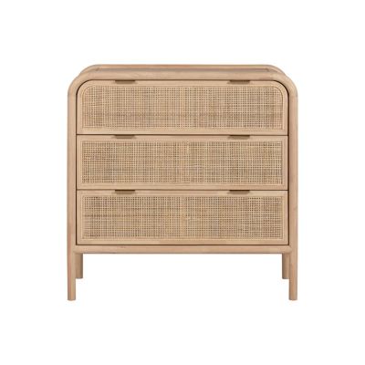 Commode en rotin et sapin naturel 79 x 39 x 80 cm